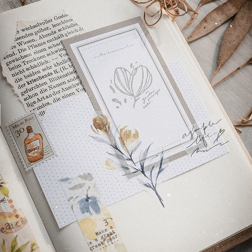 Meow Illustration Washi Tape - A Bouquet of Flower ( II )