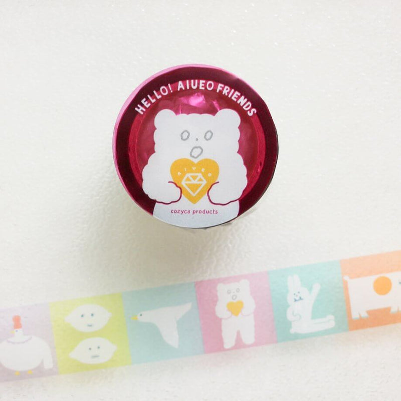 AIUEO Clear Masking Tape - HELLO! AIUEO FRIENDS