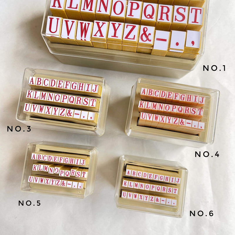 Shachihata Alphabet Rubber Stamp Set