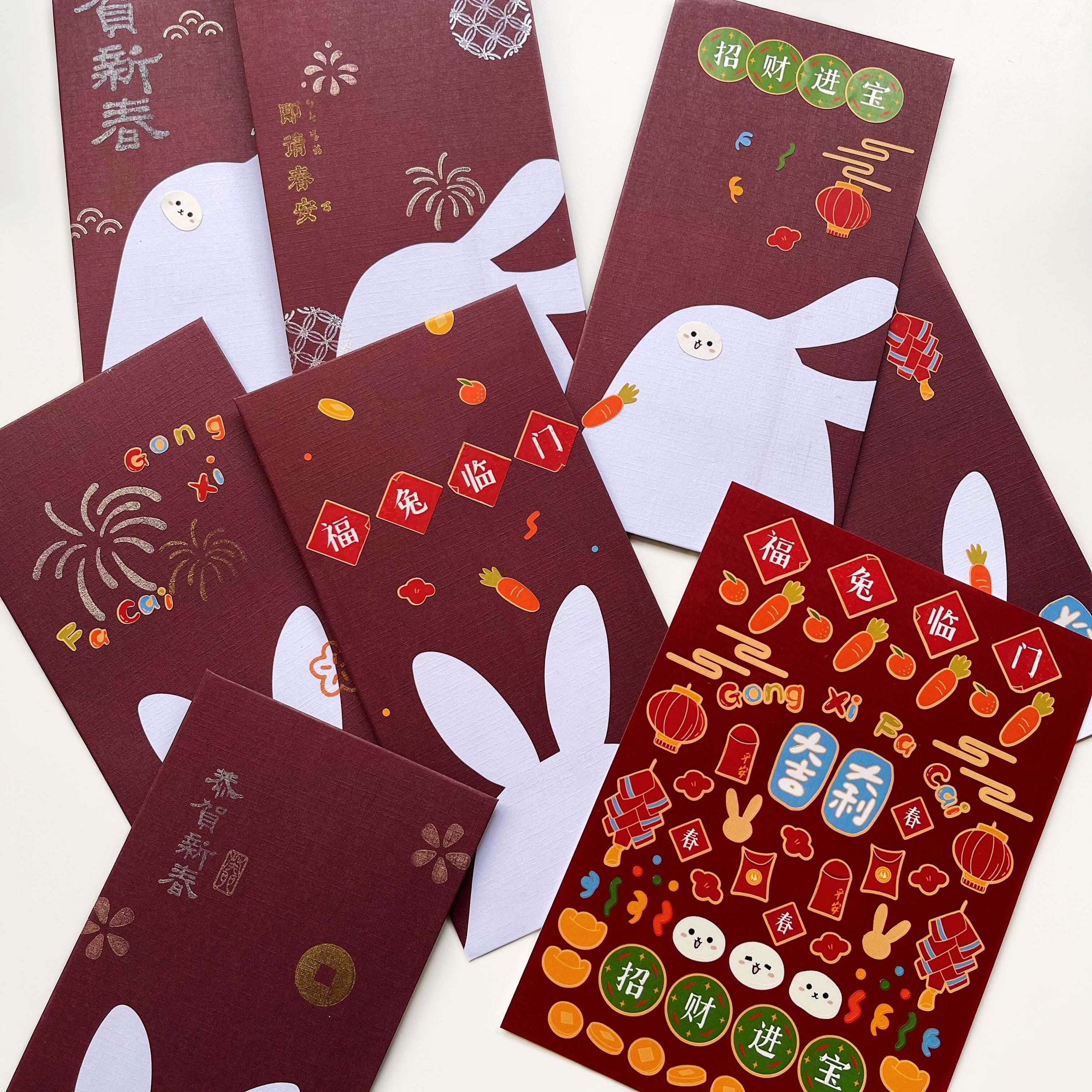 Year of Rabbit Lucky Sticker + Red Envelope Set – Sumthings of Mine