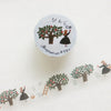 Necktie Clear Masking Tape - Apple Field