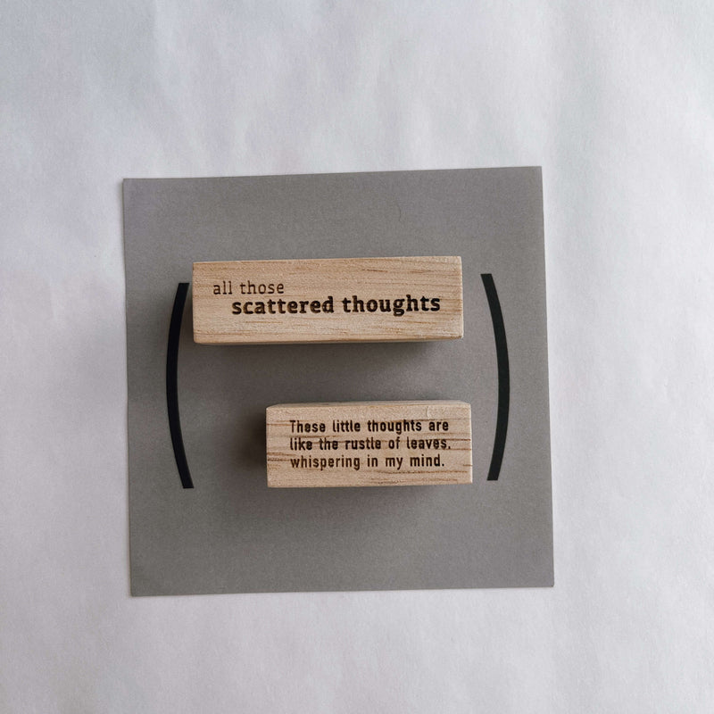 SOMe Phrase Rubber Stamp - scattered thoughts