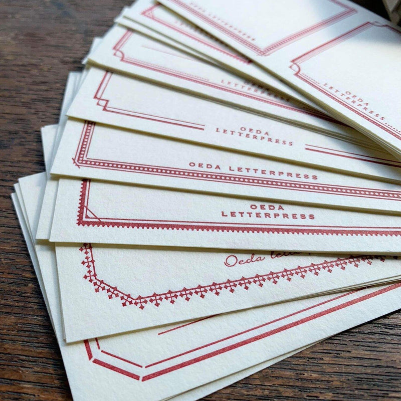 Oeda Letterpress Letterpress Sticker Set【Red & Blue】