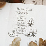 Yamadoro Print-On Sticker - Mr.Bird's Diary