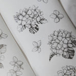 modaizhi Hydrangea Washi Tape - Black & Brown