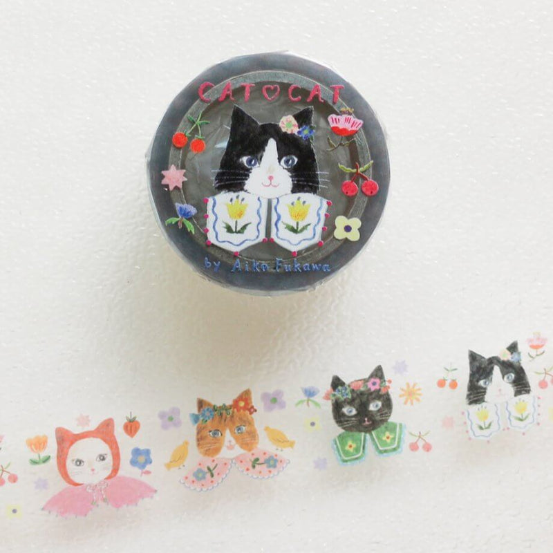 Aiko Fukawa Clear Masking Tape - Cat Cat