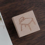 bighands handmade Rubber Stamp - What's on your chair?