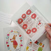 Clear Postcard - New Year Camillia and Rabbit