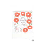 Clear Postcard - New Year Camillia and Rabbit