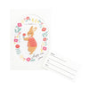 Clear Postcard - Flower and Rabbit