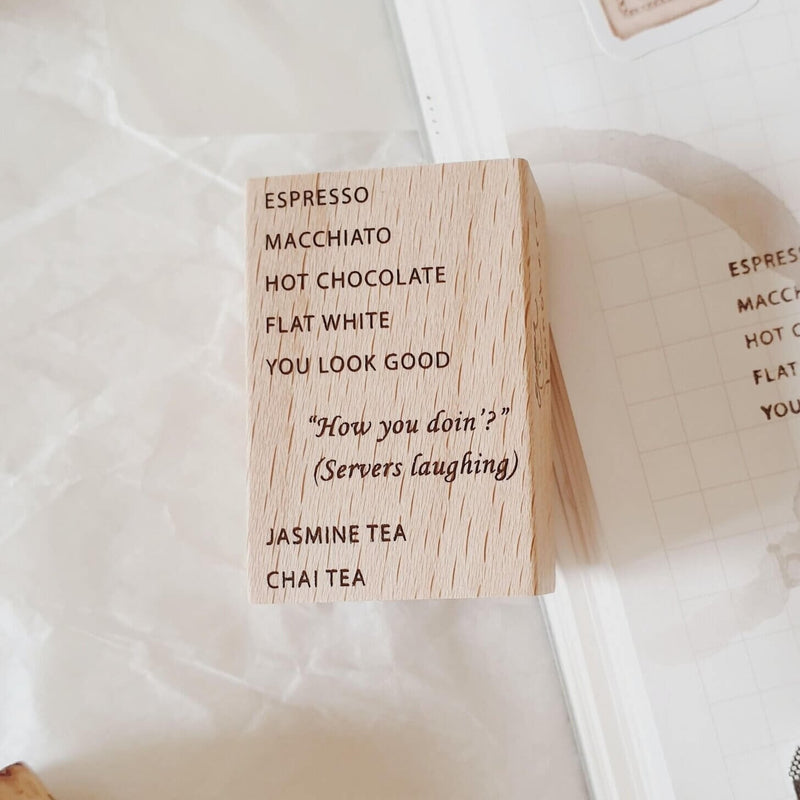 Yeoncharm Rubber Stamp Set - Coffee menu