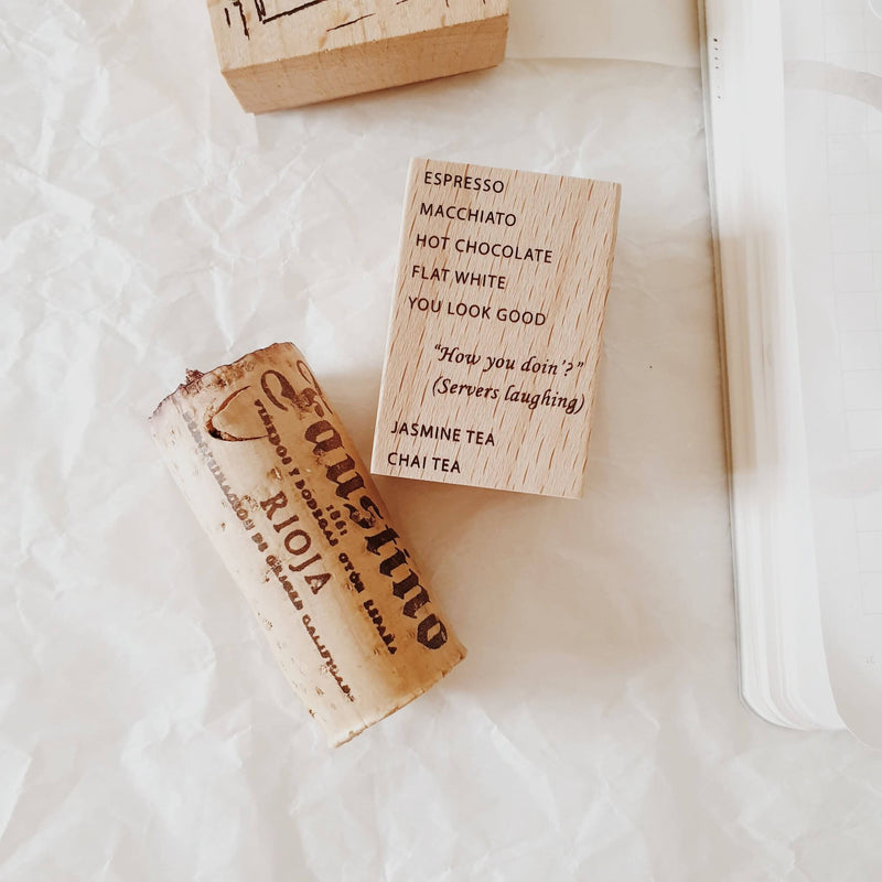 Yeoncharm Rubber Stamp Set - Coffee menu