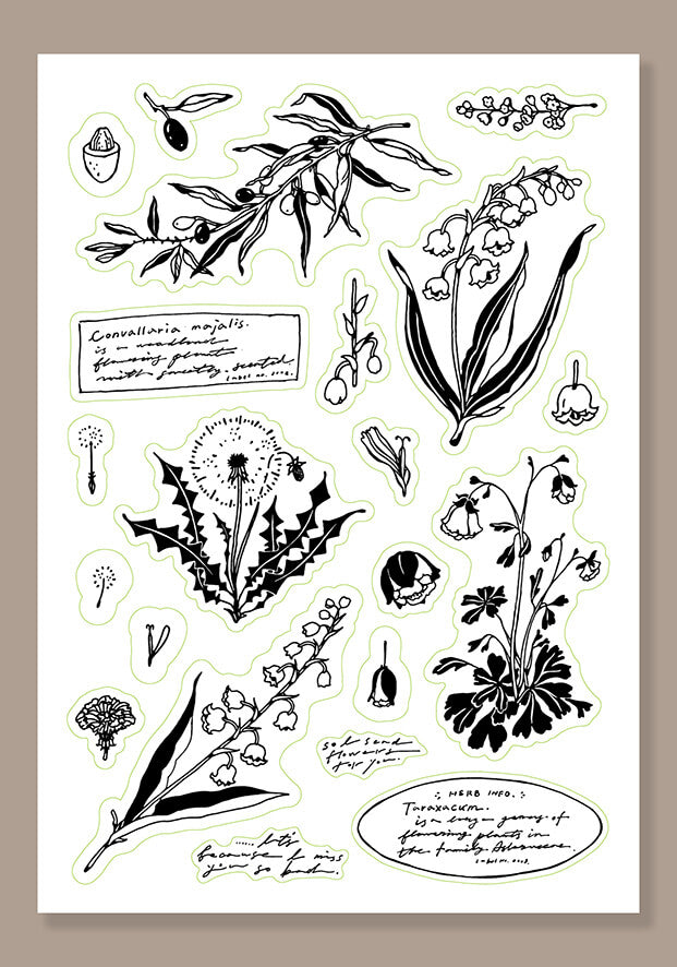 OURS de Fleur Clear Stamp Sheet