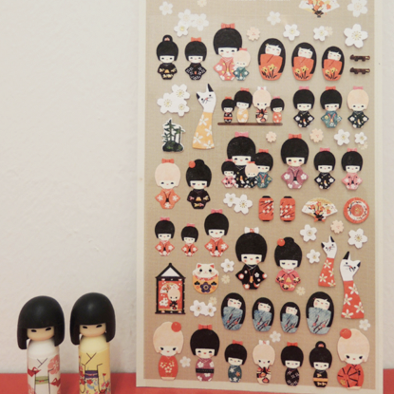 Suatelier Stickers - Kokeshi Dolls