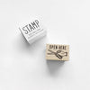 KNOOP Original Rubber Stamp - Open Here