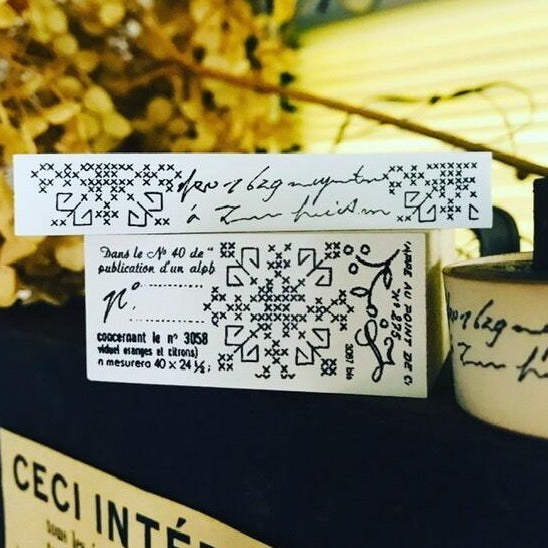 LampxPaperi Handwriting Embroidery Rubber Stamp