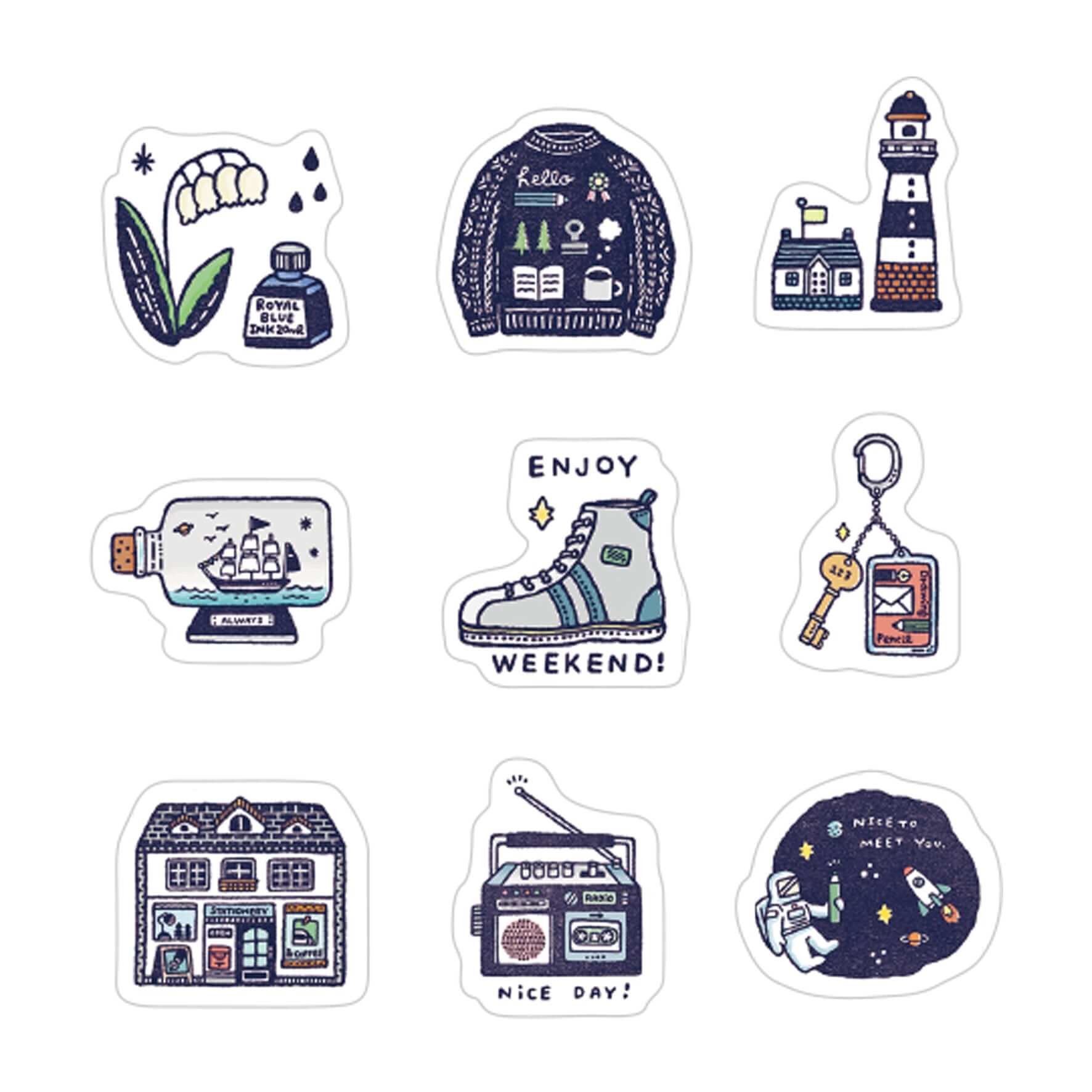 eric Sticker Flakes Set I - Stationery/Nice Day! – Sumthings of Mine