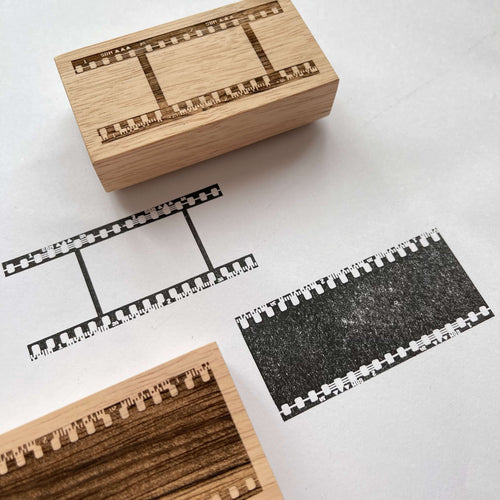 35mm Film Wooden Rubber Stamp