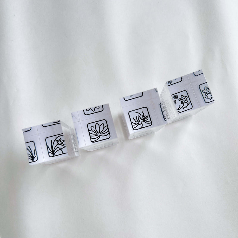 Seal Script Acrylic Rubber Stamp - Four Seasons (Yang/M size)