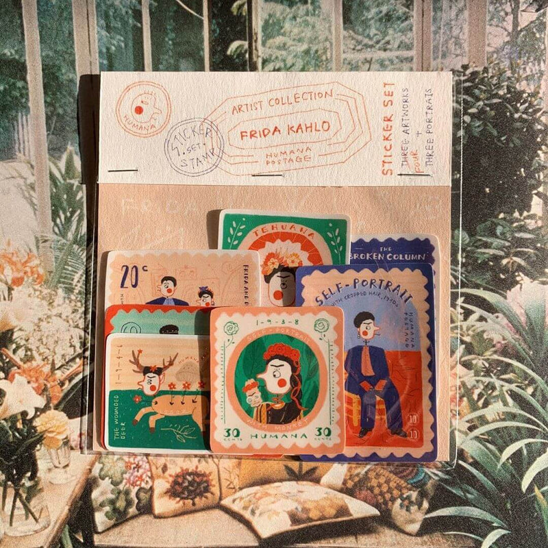 Humana Sticker - Frida Kahlo Stamps