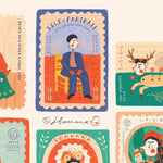 Humana Sticker - Frida Kahlo Stamps