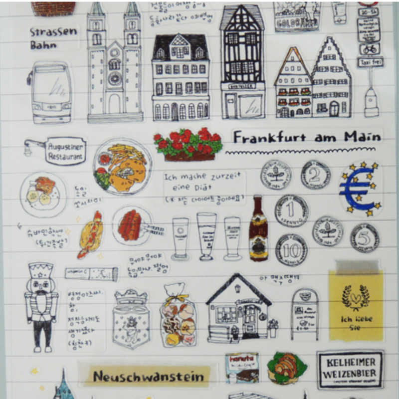 Suatelier Stickers - City Collection (China/ Moscow/ New York/ Paris/ London/ frankfurt am main/ Tokyo)