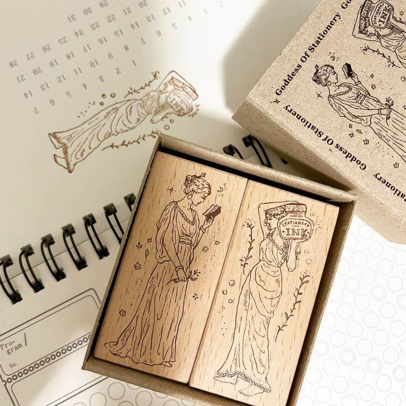 Pion: Goddess of Stationery Rubber Stamp Set