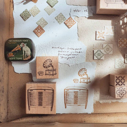 Nove Home Rubber Stamp - Gramophone Set