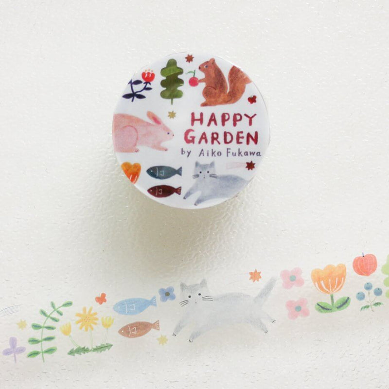Aiko Fukawa Clear Masking Tape - Happy Garden