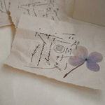 Pressed Flower Print-on Sticker: Hydrangea