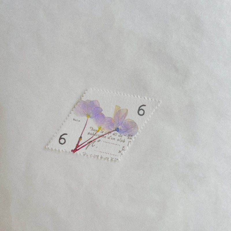Pressed Flower Print-on Sticker: Hydrangea