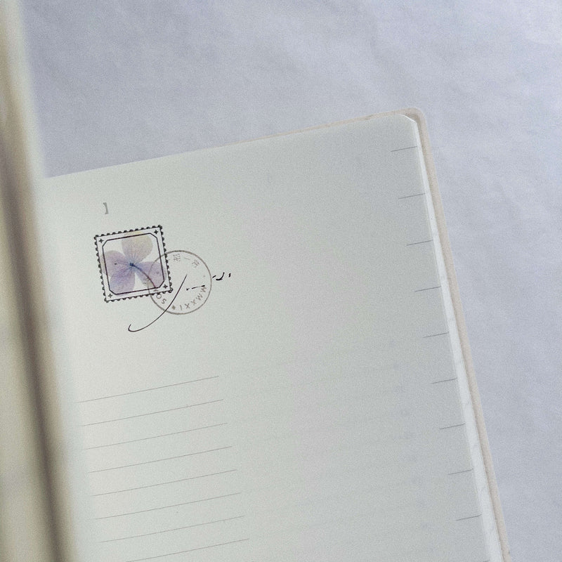 Pressed Flower Print-on Sticker: Hydrangea