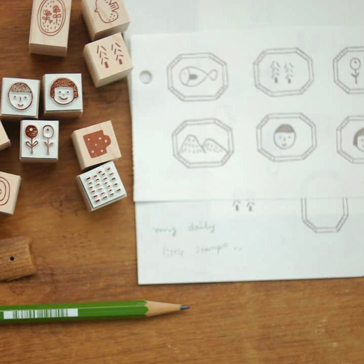 evakaku Daily Life Rubber Stamp Set