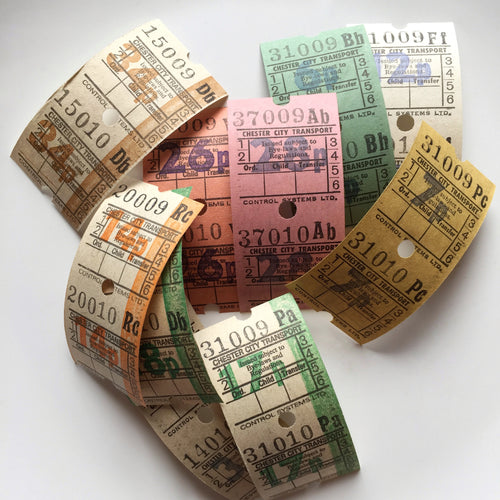 Vintage Bus Tickets (50pcs)