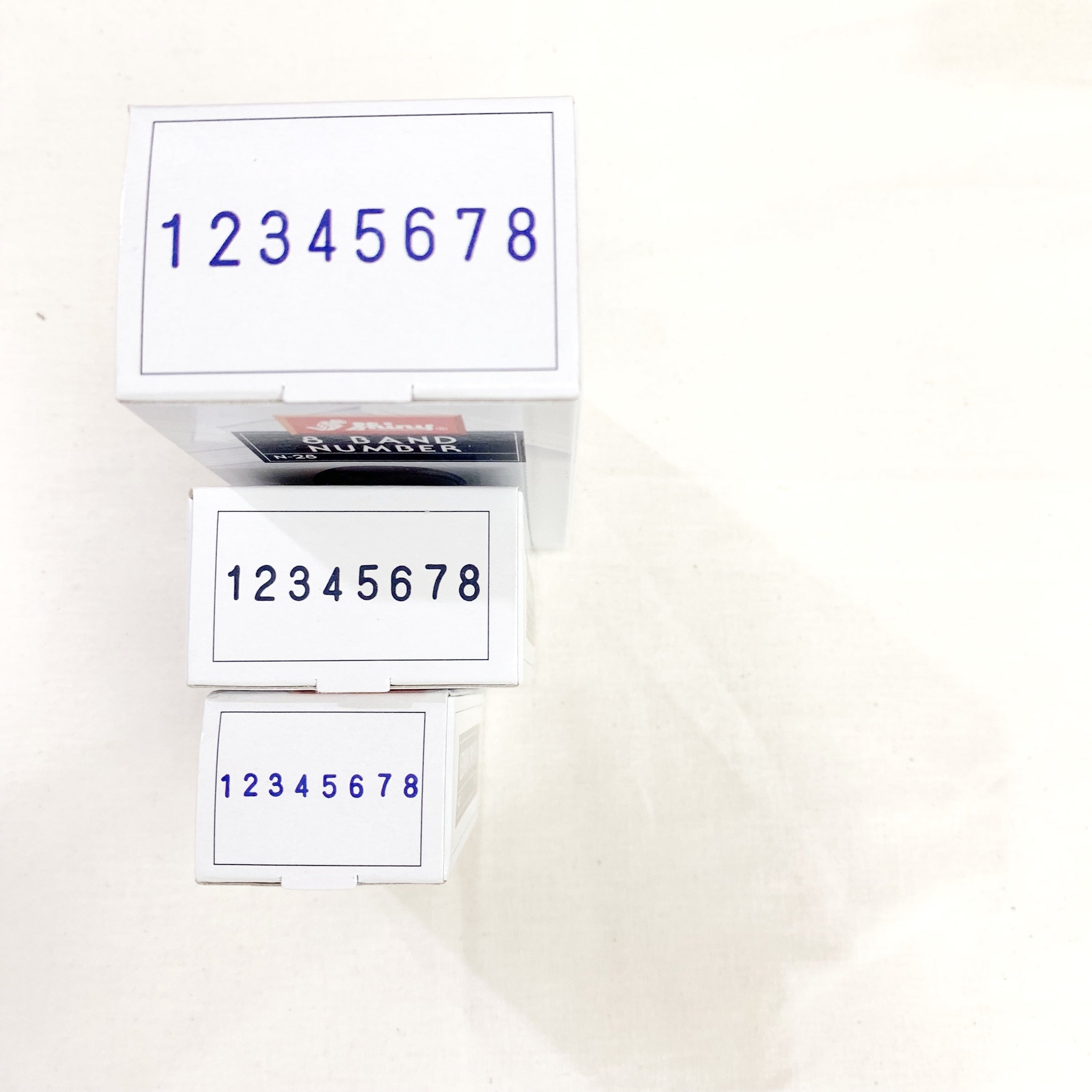 Shiny Non-Self-Inking Number Stamp Size 5 - 8 Bands