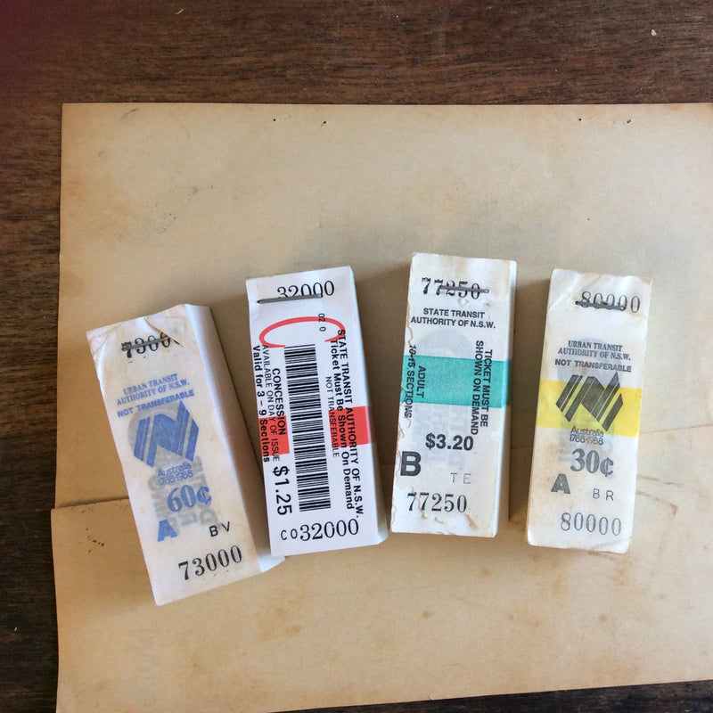 Vintage Urban Transit Bus Ticket Pack