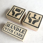 Handle With Care Rubber Stamp