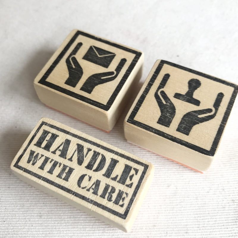 Handle With Care Rubber Stamp