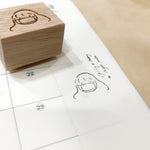 Awaiting for Spring Rubber Stamp - Girl on mask