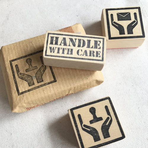Handle With Care Rubber Stamp