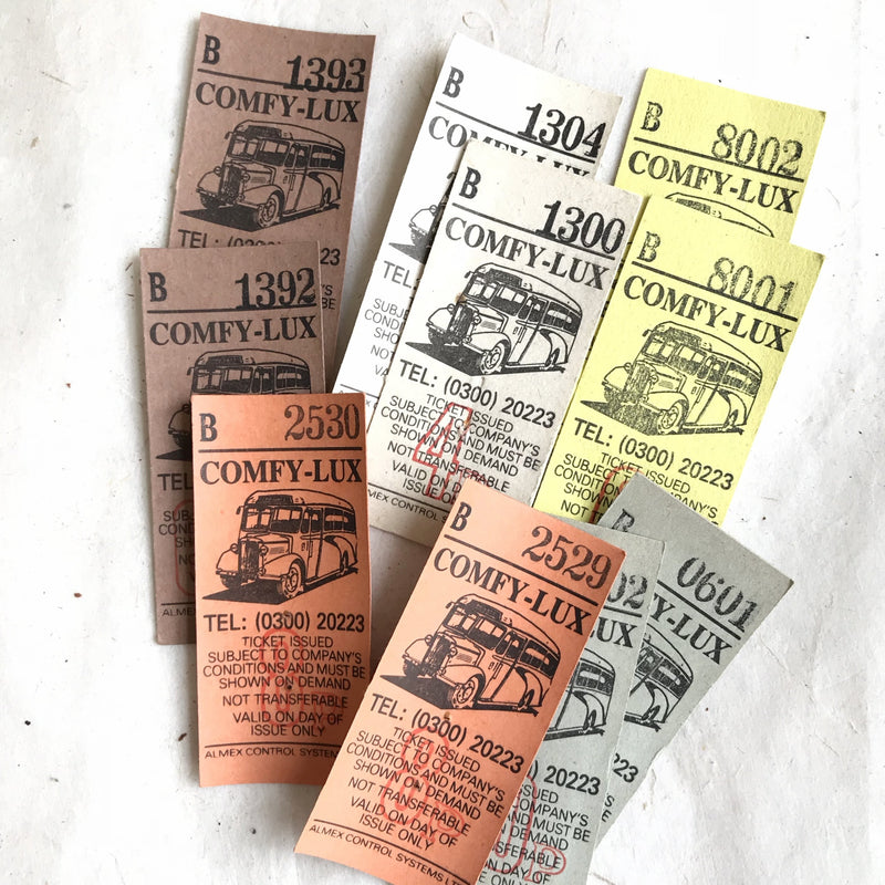 Vintage Ticket Set - Comfy-Lix Bus Ticket (10pcs)