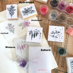 OHS Botanical Rubber Stamp II - Wisteria / Sakura