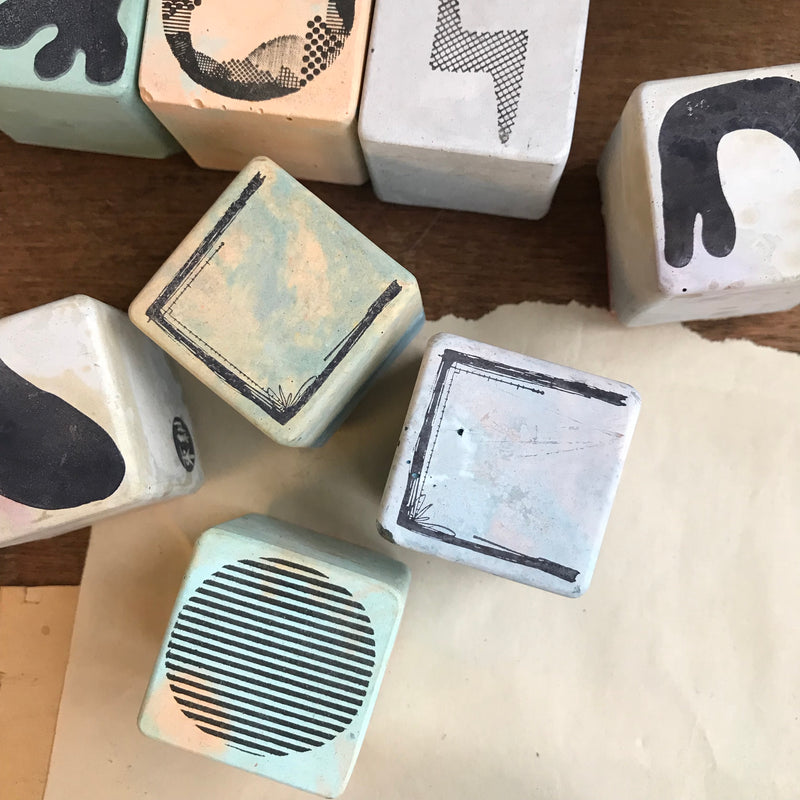 Cement Rubber Stamp - Shape Series