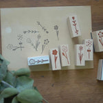 evakaku Daily Flowers Rubber Stamp Set