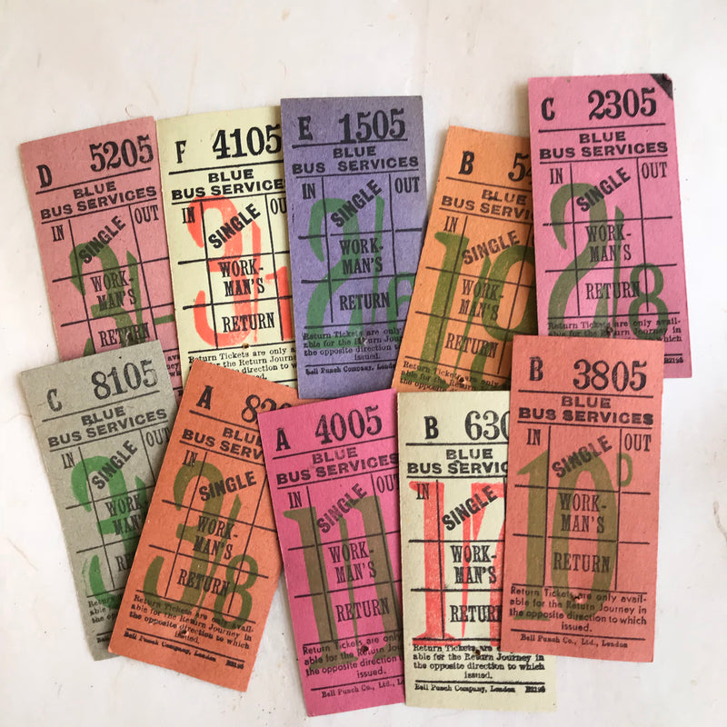 Blue Bus Services Vintage Ticket Pack (50pcs)