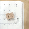 Awaiting for Spring Rubber Stamp - Girl on mask