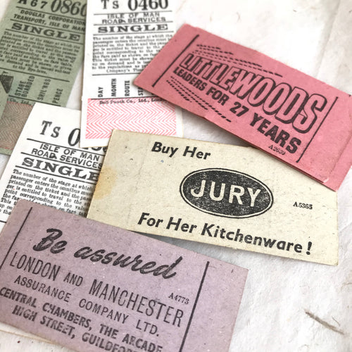 Single Vintage Bell-Punch Ticket Set