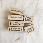 CatslifePress Rubber Stamp - enjoy the day series