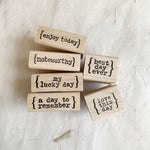 CatslifePress Rubber Stamp - enjoy the day series