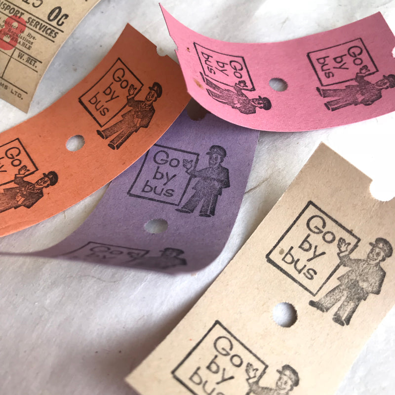 Vintage Transport Service Bus Tickets (16pcs)